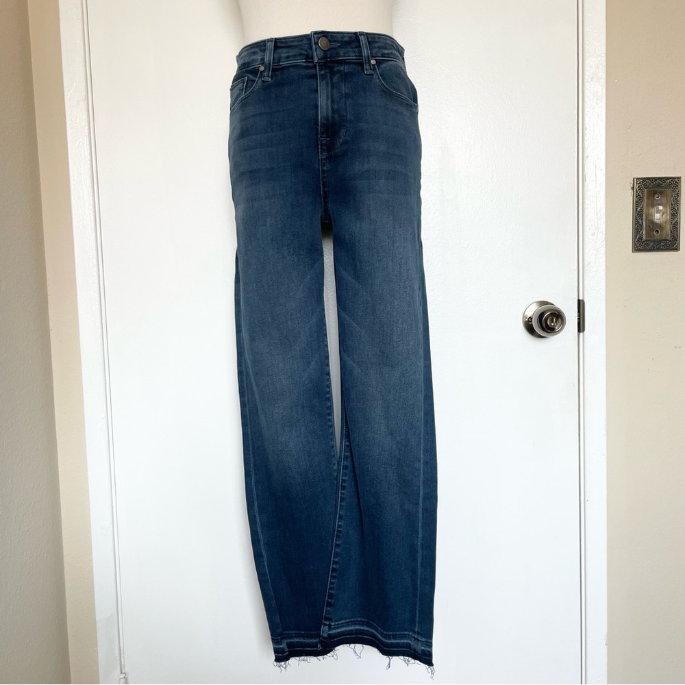 Fidelity Hayden High Rise Crop Flare Navy Blue Jeans NWT
